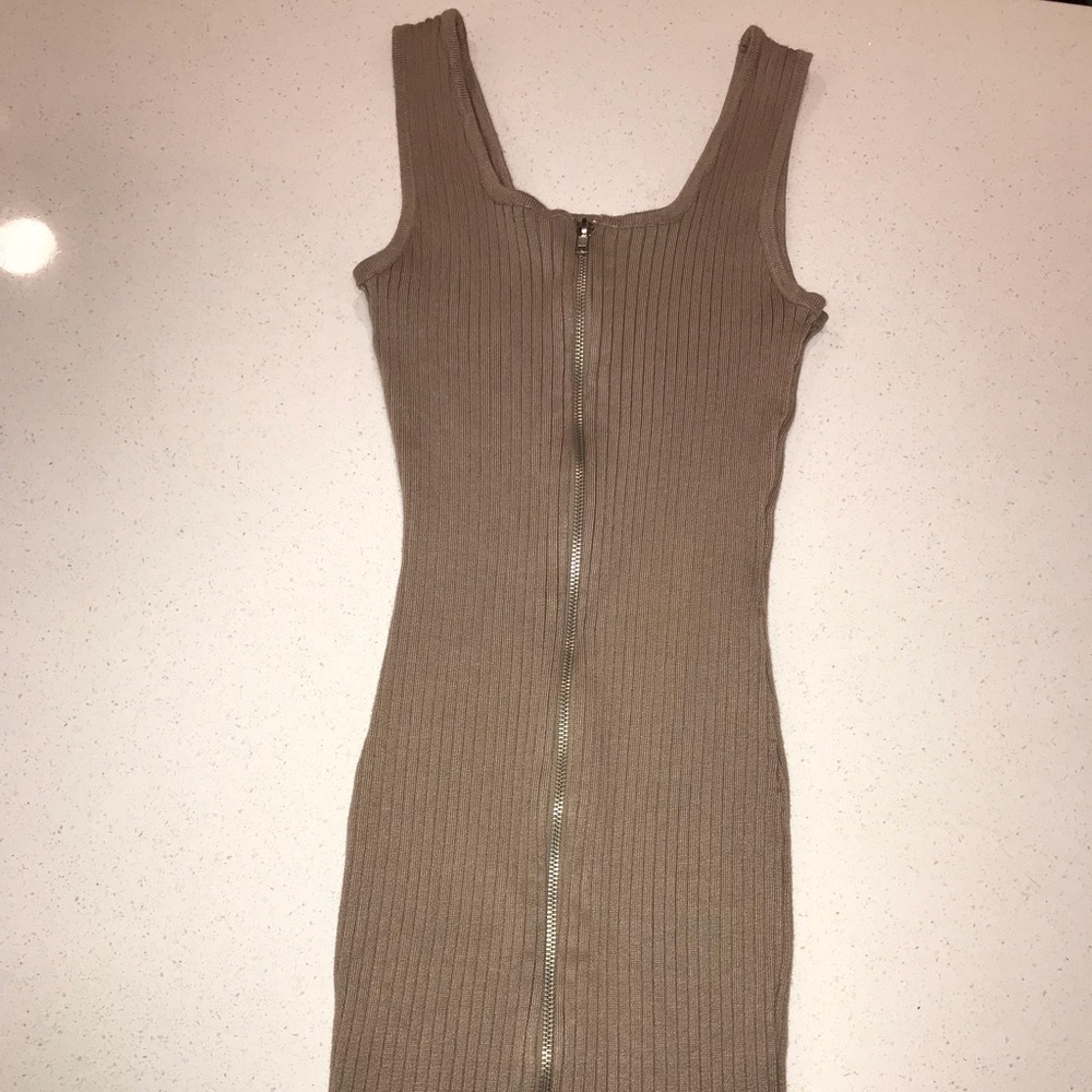 Fitted Zipper Mini Dress